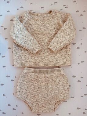 Quincy Mae Mira Heathered Yellow Knit SET